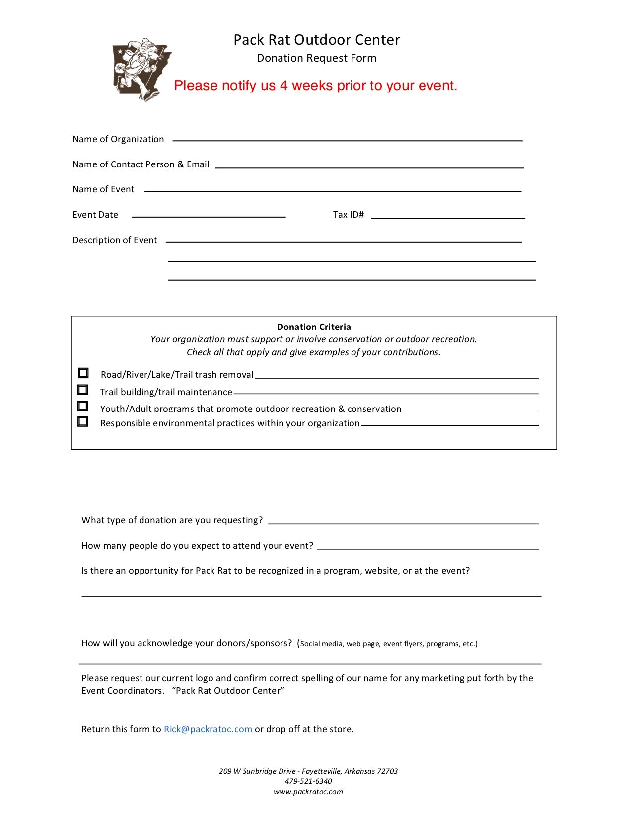 Donation Requests