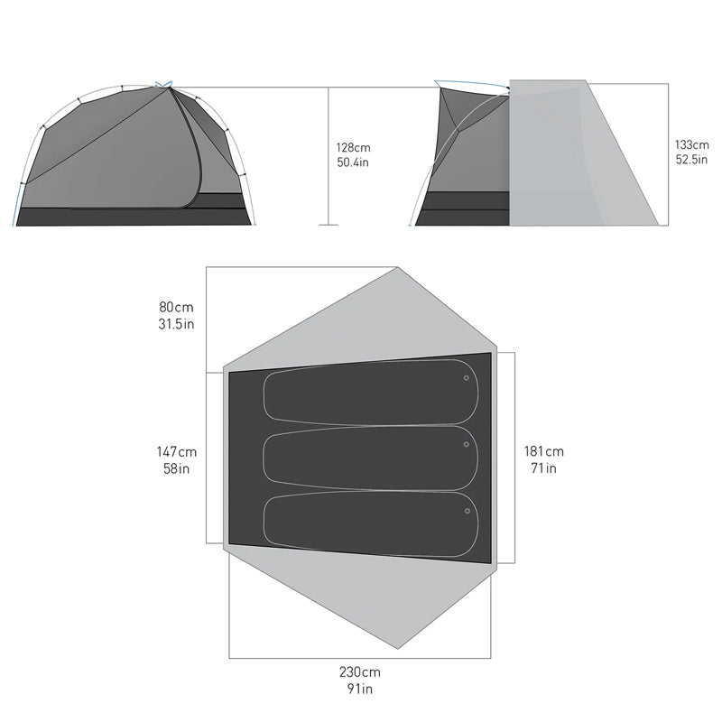 Telos 3 Freestanding Ultralight Tent