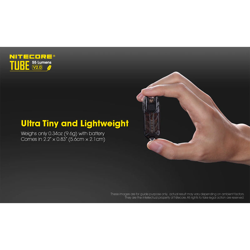 Tube V2 55 Lumen Rechargeable Keychain Flashlight