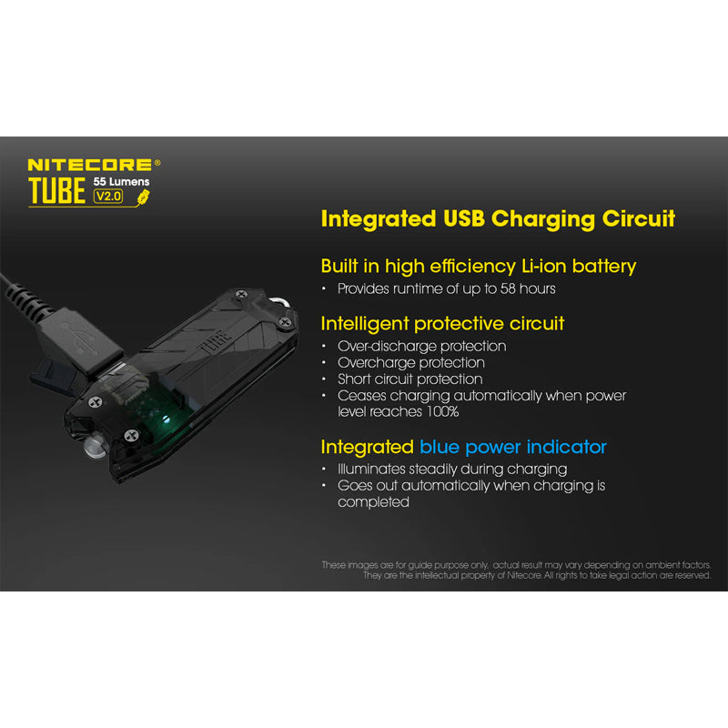 Tube V2 55 Lumen Rechargeable Keychain Flashlight