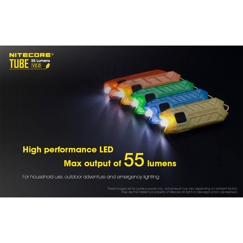 Tube V2 55 Lumen Rechargeable Keychain Flashlight