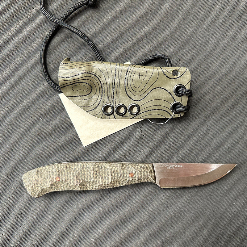 STK AEB-L Green Micarta